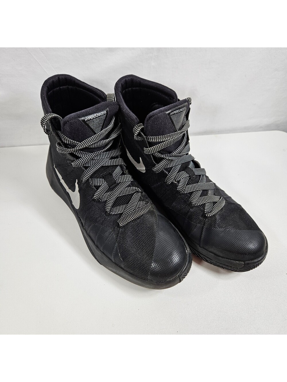 Nike Hyperdunk 2015 Basketball Shoes Black Silver 5.5Y 759974-001 High Top